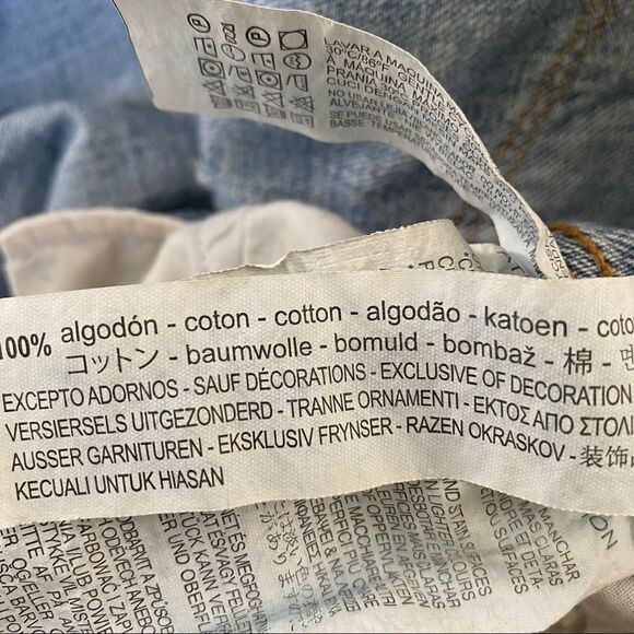 ZARA denim distressed short overall S - Picture 9 of 11